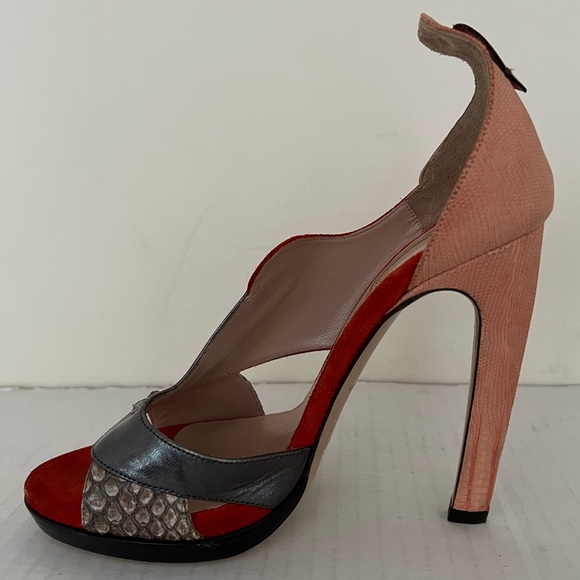 Reed Krakoff Suede and Snakeskin Sandals - Picture 5 of 15